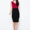 Dresses VERITAJOY | Nerille Contrast Dress In Black/Wine