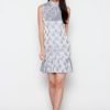 Dresses VERITAJOY | Amida Classic Embossed Mermaid Cheongsam Dress In Grey