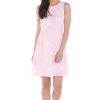 Dresses VERITAJOY | Hailey Sleeveless Pleated Floral Pouf Dress In Pink