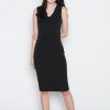 Dresses VERITAJOY | Trinity V-Neck Peplum Dress In Black