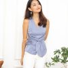 Tops VERITAJOY | Sonoma Knot Top In Cornflower Blue