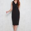 Dresses VERITAJOY | Trinity V-Neck Pencil Dress In Black